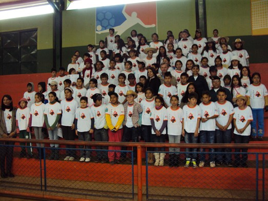 Turma formada pelo Proerd de Coronel Sapucaia.