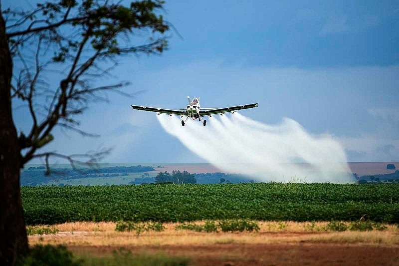 No Maranhão, respingos de agrotóxicos pulverizados por avião atingem comunidades e provocam coceira, ânsia de vômito e queimaduras - Divulgação