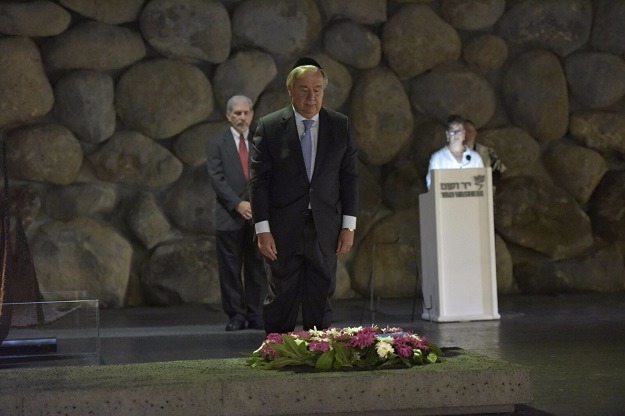 Secretário-geral afirmou que antissemitismo foi resultado da combinação de milénios de perseguição e discriminação do povo judeu. Foto: Shlomi
