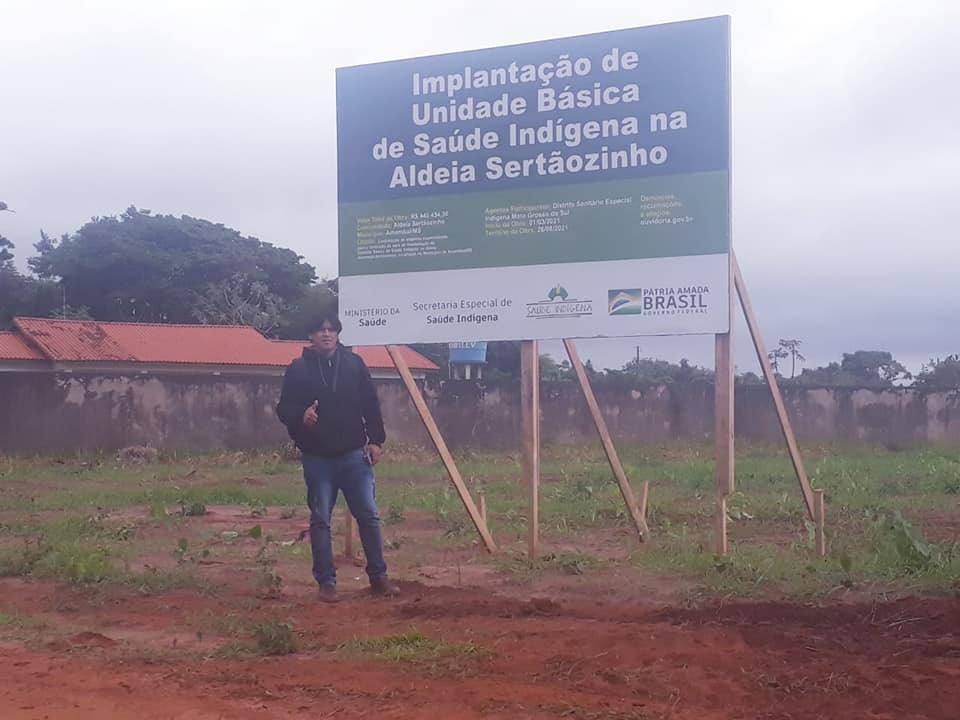 As obras de construção do Posto de Saúde já foram iniciadas na aldeia Amambai / Fotos: Assessoria parlamentar 