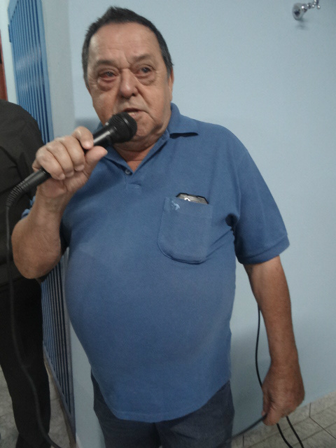 Reforma da associação de moradores da vila Varocopa foi inaugurada em Amambai Adibes Resende, presidente da associação de moradores / Foto: Moreira Produções