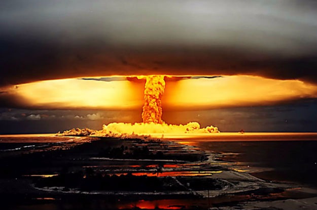 Teste nuclear na Polonésia Francesa. Foto: Ctbto