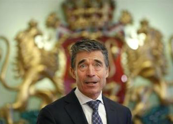 Secretário-Geral da Otan, Anders Fogh Rasmussen, durante coletiva de imprensa em Sofia, na Bulgária (reuters tickers)