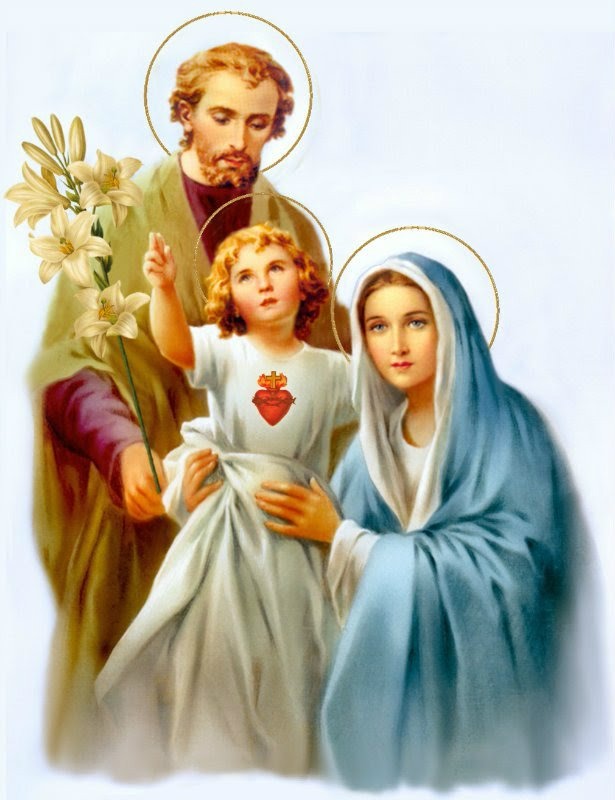 A Sagrada família. Jesus, Maria e José