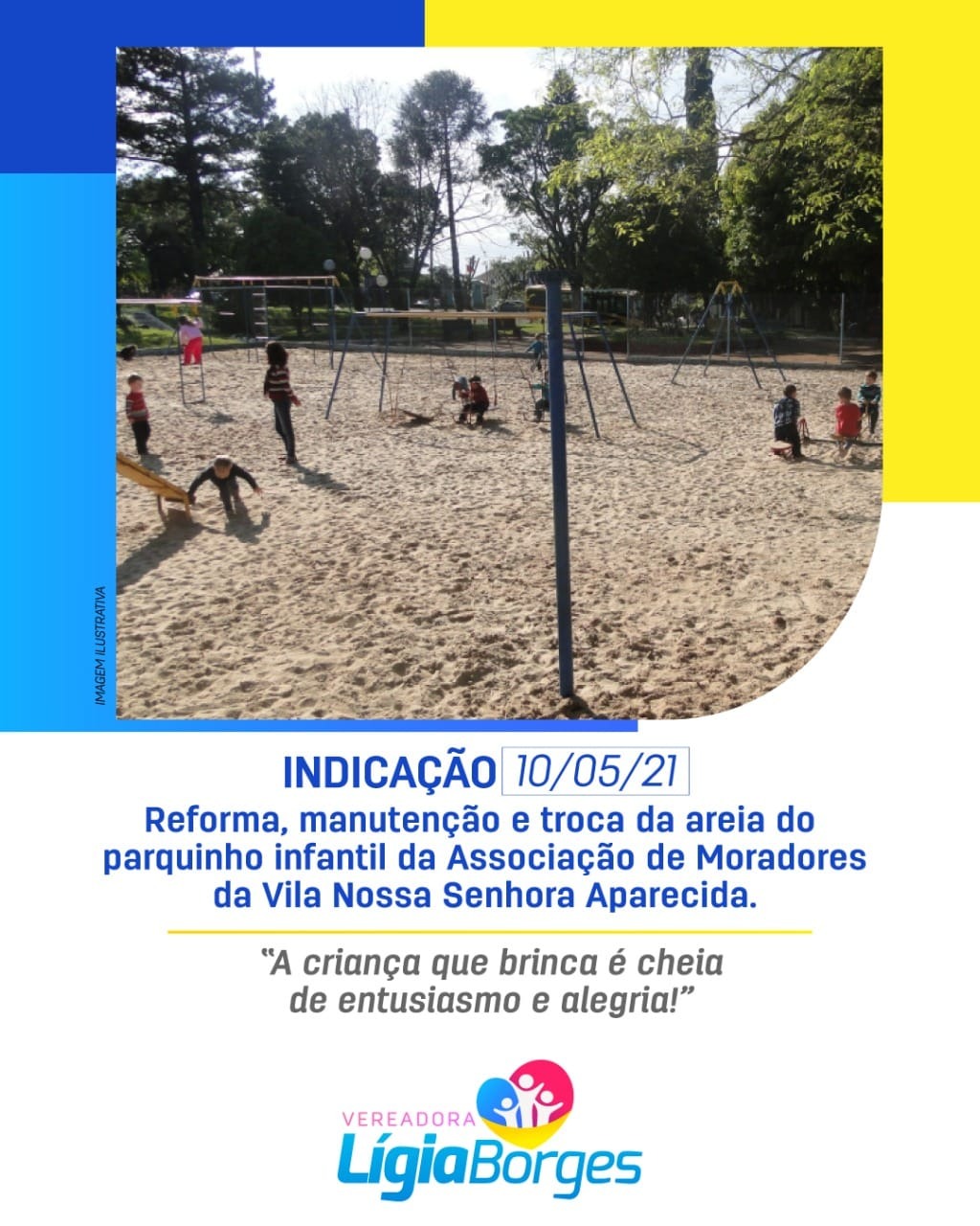 Vereadora Ligia quer melhorias na Associação da vila Nossa Senhora Aparecida Criação: Assessoria parlamentar