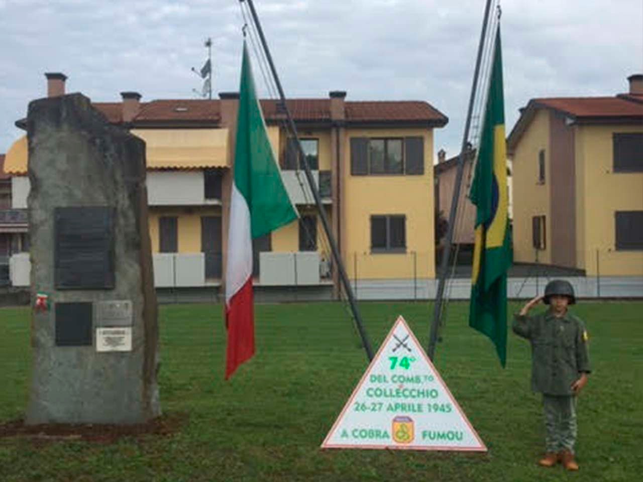 Monumento à FEB na cidade de Collecchio, Itália