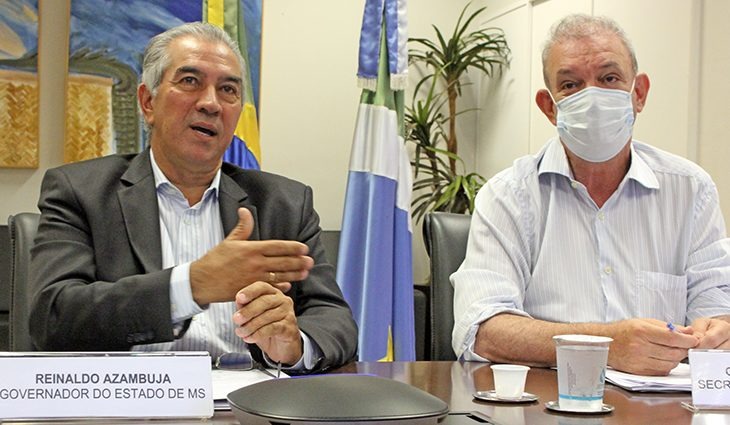 Reinaldo Azambuja reforça importância de mais vacinas Fotos: Chico Ribeiro