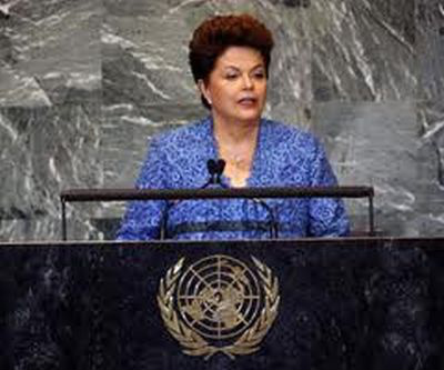 Dilma, durante pronunciamento em reunião da ONU.