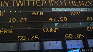 Ações do Twitter registraram forte alta após abertura de capital na bolsa