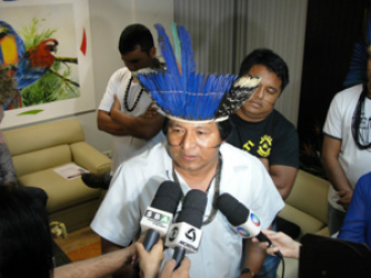 Índios vão ignorar decisão da Justiça e permanecer em terras ocupadas Alberto Terena (Foto:Bruno Chaves)