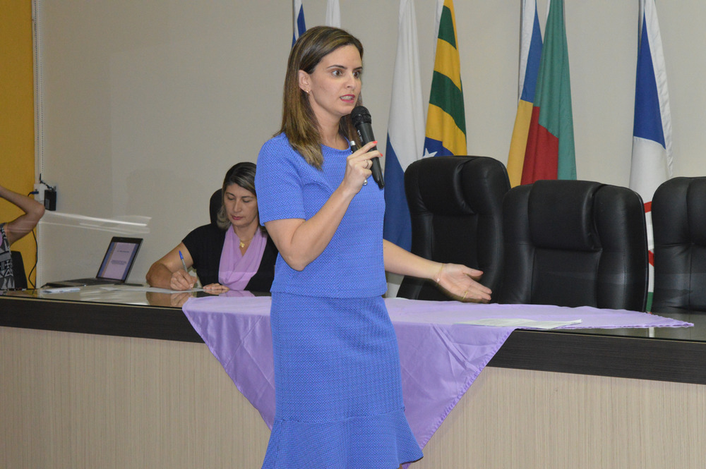 1º Simpósio do MMA abordou a efetividade da Lei Maria da Penha em Amambai Promotora Nara Mendes / Foto: Moreira Produções