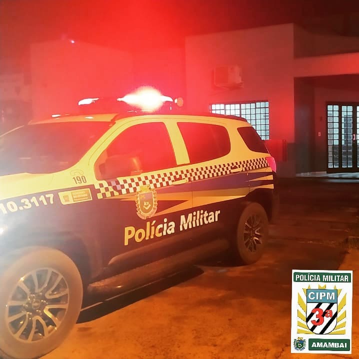 PM de Amambai prende agressor e vítima de violência doméstica Foto: 3ª CIPM