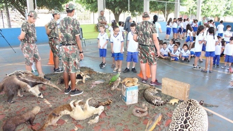 Projeto Florestinha realiza Educação Ambiental para alunos da Reme O evento é promovido pela Policia Militar Ambiental e a secretaria municipal de Educação / Foto: Divulgação