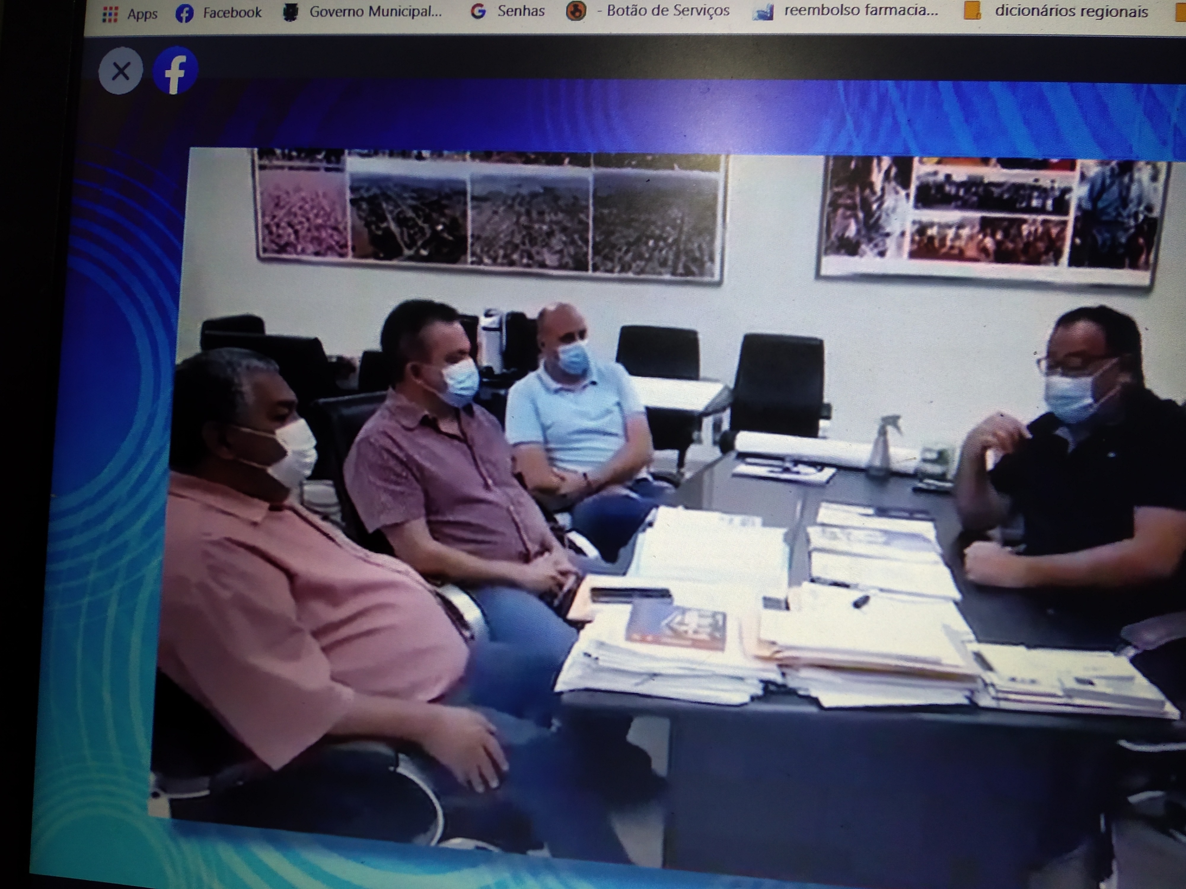 Prefeito ressalta ações dos parlamentares federais e do Governo do Estado A visita do deputado Vander Loubet ocorreu no gabinete do prefeito. Estiveram presentes o vice-prefeito Rodrigo Selhorst e o presidente da Câmara, vereador Valter Brito. Foto: Reprodução/Facebook