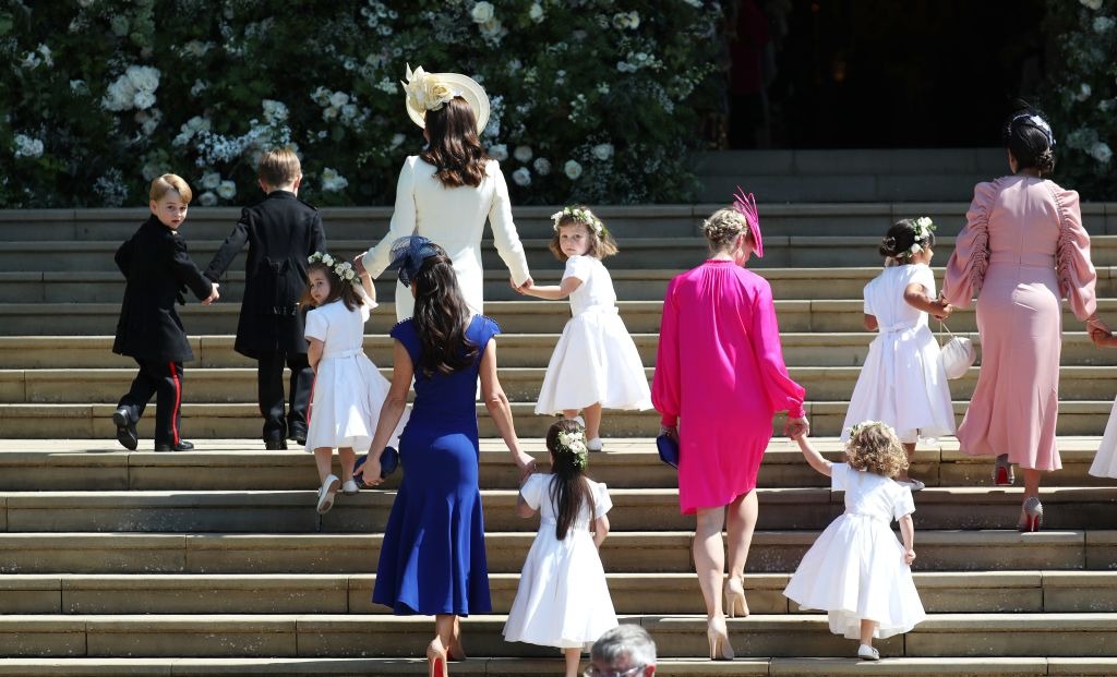 Charlotte e George roubam a cena no casamento de Meghan e Harry (DJane Barlow - WPA Pool/Getty Images)