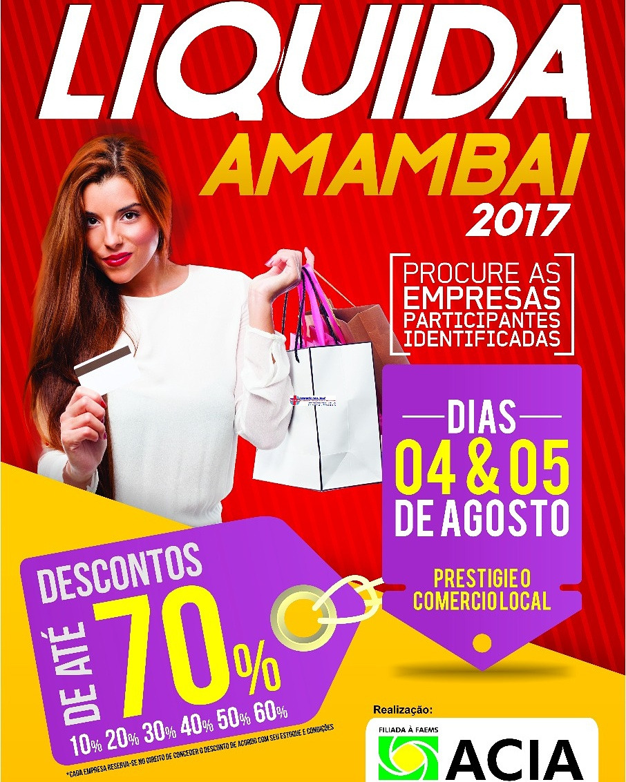Liquida Amambai aquece vendas do comércio na sexta e sábado O Liquida vem para fomentar as vendas do comércio amambaiense / Foto: Moreira Produções