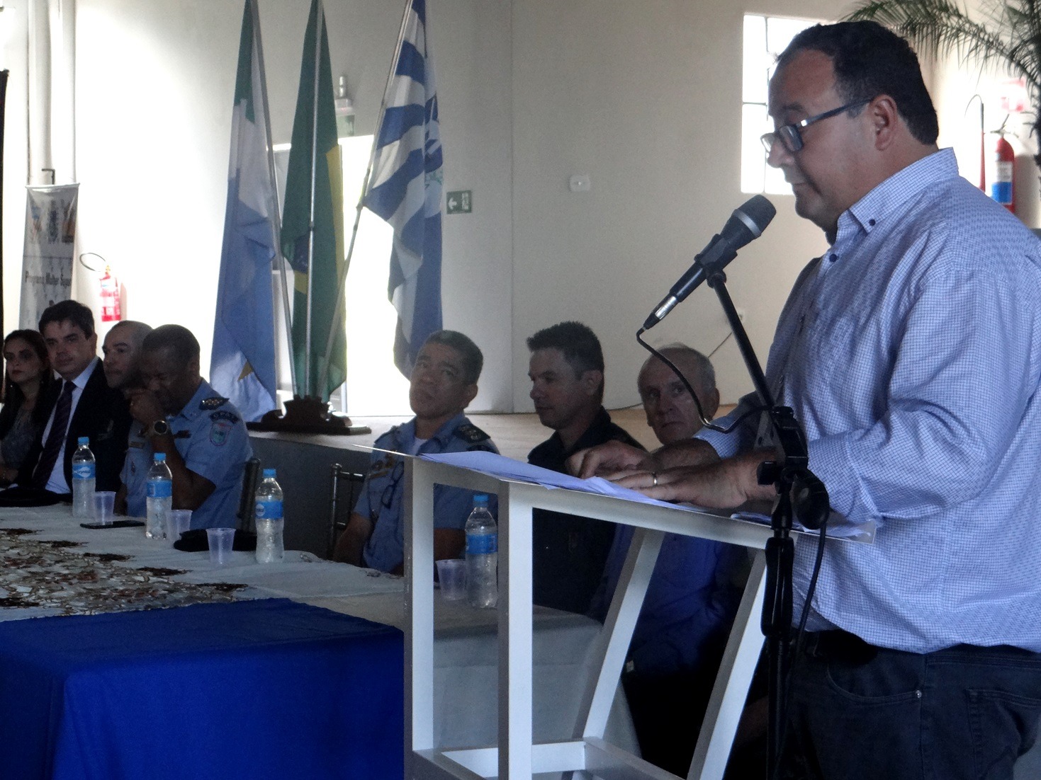 Júlio Marcos Echeverria é o novo comandante da PM de Amambai O prefeito de Amambai prestigiou a solenidade / Foto: Moreira Produções