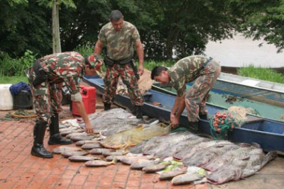 Uma das apreensões que a Polícia Militar Ambiental fez durante o mês de agosto deste ano na região do Pantanal.