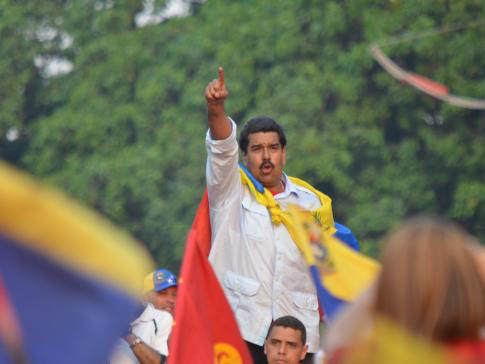 Nicolás Maduro no ato de encerramento de sua campanha (Rafael Barroso/Creative Commons)