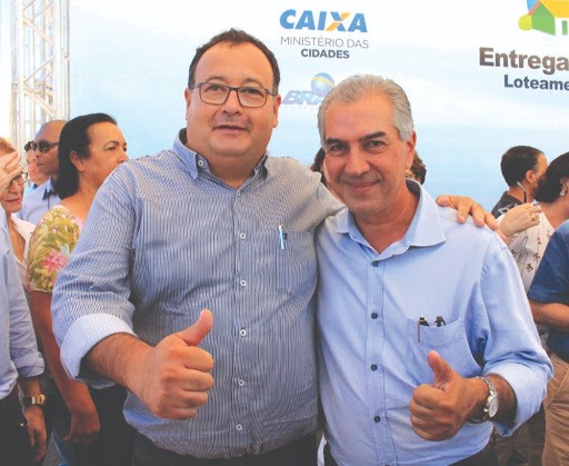 Prefeito de Amambai, Dr. Bandeira e o Governador Reinaldo Azambuja / Foto: Decom