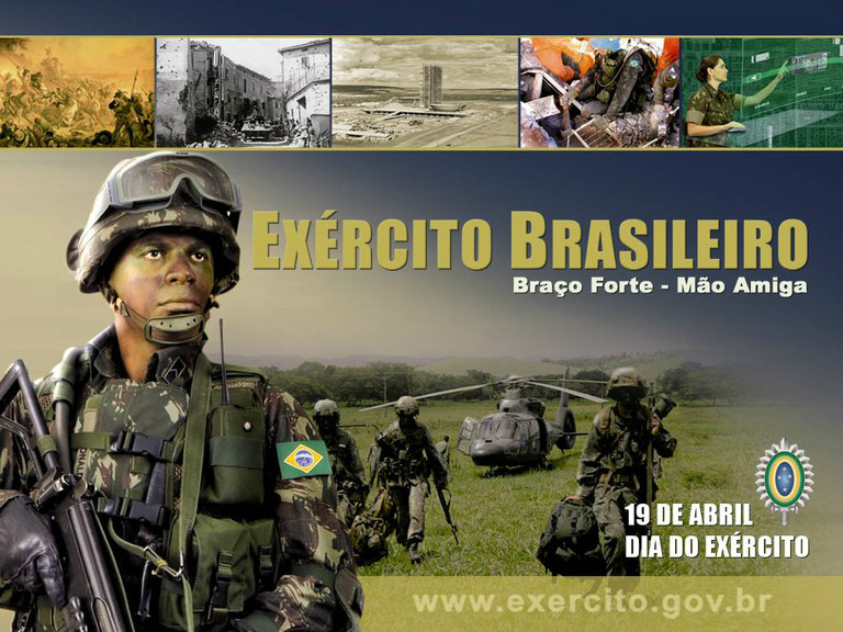 O Dia do Exército é comemorado oficialmente no dia 19 de abril