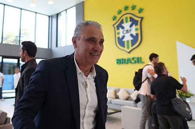 A comissão técnica, comandada pelo treinador Tite, já está na Granja Comary - Direitos reservados/Lucas Figueiredo -CBF