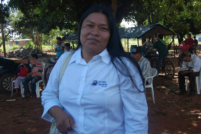 A professora Iraci Lima Benites apresentou a versão em Guarani do Hino Nacional.