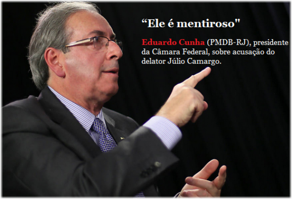 Delator diz que Cunha pediu US$ 5 milhões em propina Presidente da Câmara dos Deputados Federais, Eduardo Cunha Foto: Divultação