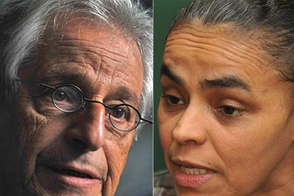 Fernando Gabeira e Marina Silva.