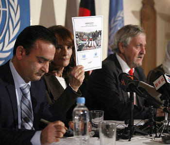 Lançamento do relatório da Unama. Foto: Unama/Fardin Waezi