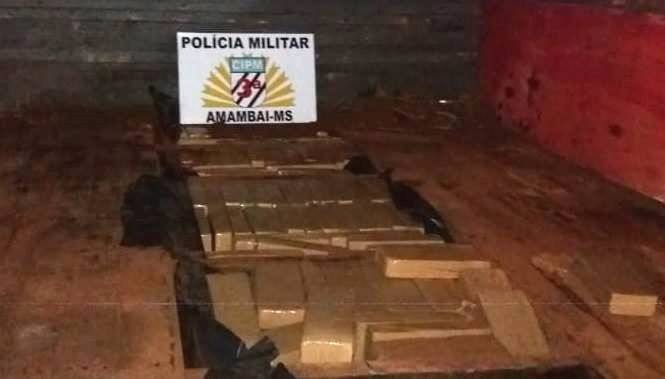 Polícia Militar apreende drogas, em Amambai Foto: Divulgação