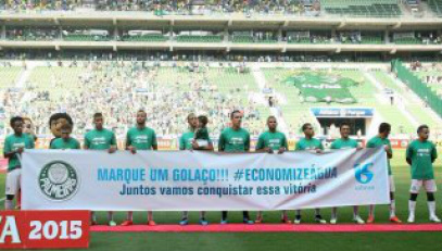 Palmeiras adere à campanha por economia de água Palmeiras adere à campanha por economia de água