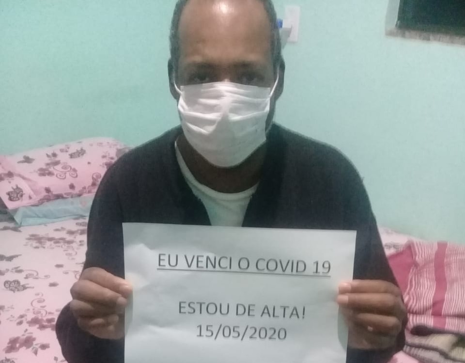 Recebe alta paciente com Covid-19 em Amambai Paciente teve alta nessa sexta-feira (15) / Foto: Reprodução Rede Social