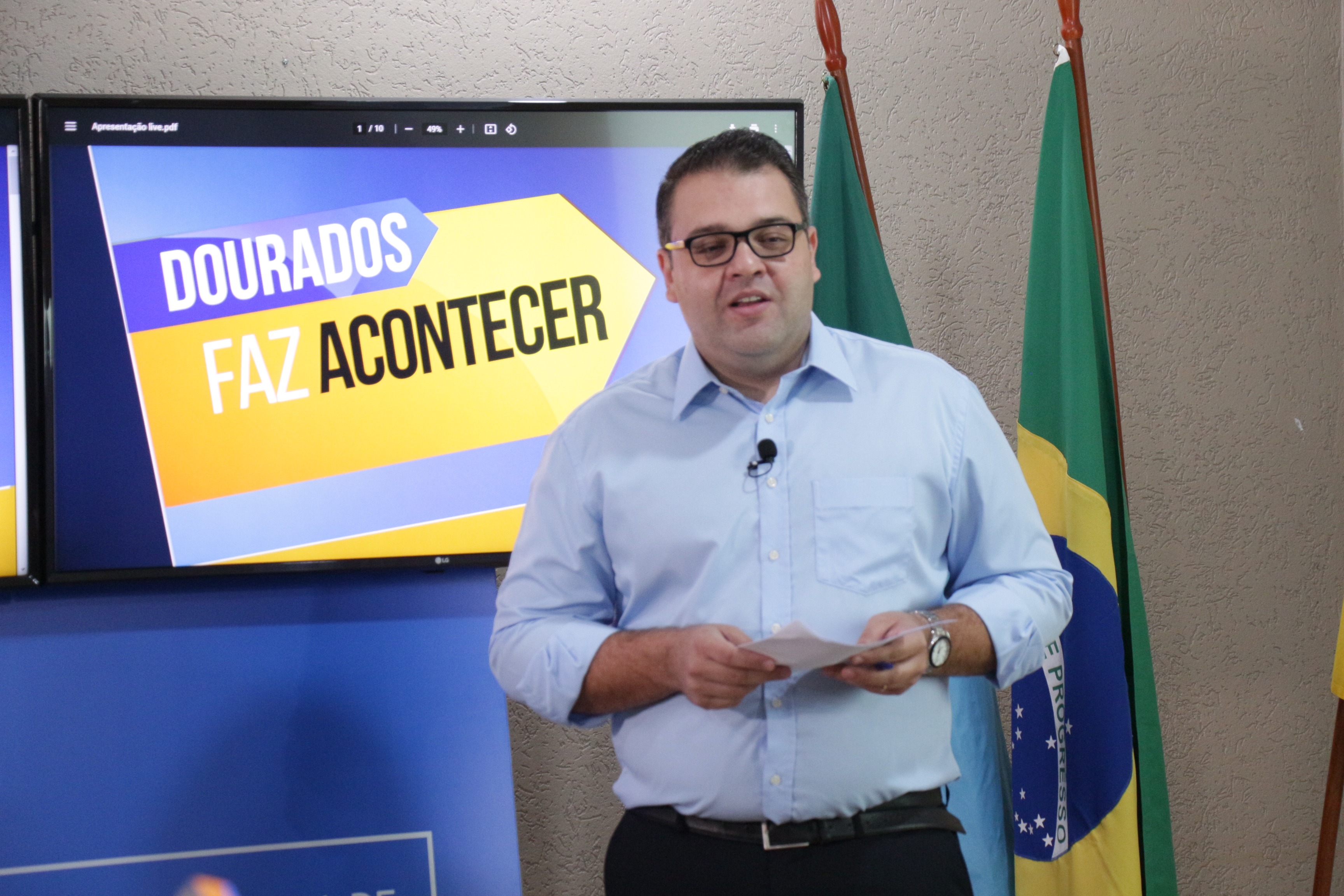 Prefeito se diz vítima de calúnia e vai à polícia contra quatro jornalistas Prefeito de Dourados Alan Guedes, que denunciou jornalistas por notícia falsa (Foto: Divulgação)