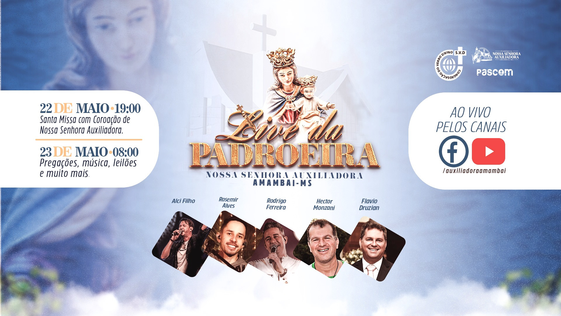 De forma diferente e à distância, Festa da Padroeira vai acontecer em Amambai Foto: Paróquia Nossa Senhora Auxiliadora