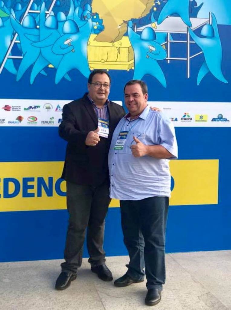 Vereador Dilmar Bervian e o prefeito de Amambai, Dr. Bandeira, em Brasília-DF / Foto: Divulgação