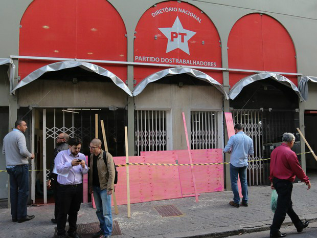 Sede nacional do PT sofre segundo ataque no mesmo dia Divulgação