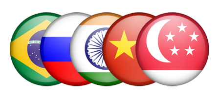 Brics - Brasil, Russia, Índia, China e África do Sul.