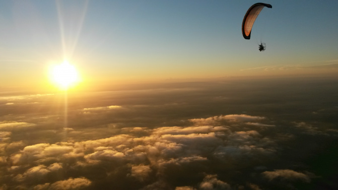 O céu de Amambai visto lá de cima.