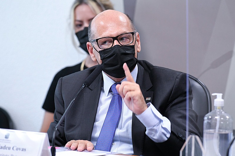 CPI da Covid: Dimas Covas se junta a Pfizer e encurrala gestão de Jair Bolsonaro No dia 7 de outubro, o Butantan ofertou 100 milhões de doses, sendo 45 produzidas até dezembro de 2020, 15 milhões até fevereiro de 2021 e 40 milhões até maio - Jefferson Rudy/Agência Senado