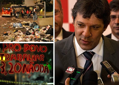 Haddad apoia ação da PM contra protestos em SP Haddad apoia ação da PM contra protestos em SP