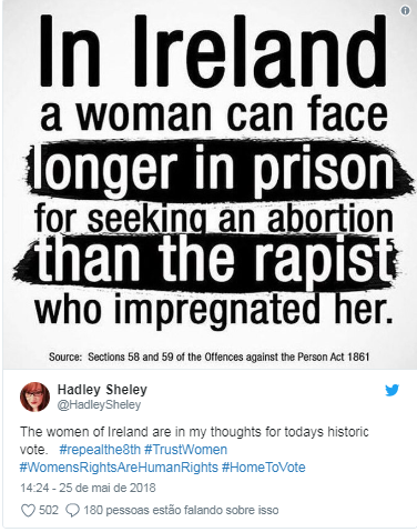 Irlanda vota a favor do aborto e passa uma mensagem para o resto do mundo