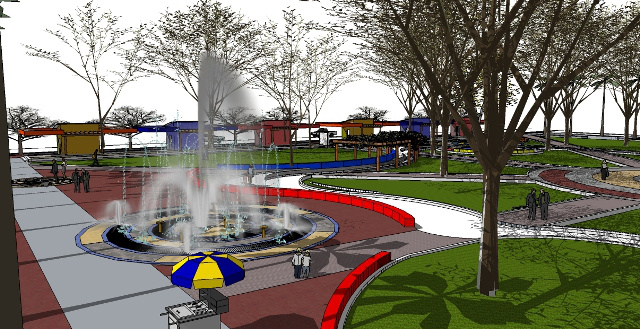 Praça Coronel Valêncio de Brum ganha obras de revitalização Projeto de revitalização da Praça Coronel Valêncio de Brum.