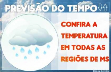 Chove em todo MS no sábado; já no domingo, predomínio de sol Chove em todo MS no sábado; já no domingo, predomínio de sol
