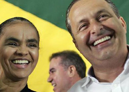 Marina atribui avanço de Campos à aliança com Rede Marina atribui avanço de Campos à aliança com Rede