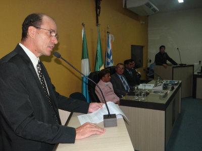Vereadores de Amambai iniciaram trabalhos legislativos nessa segunda Prefeito Sérgio Barbosa / Foto: Moreira Produções