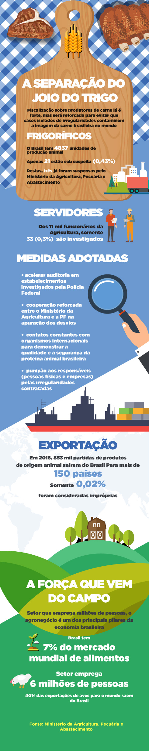 Ministério esclarece polêmicas sobre processamento de carnes brasileiras Foto: Divulgação