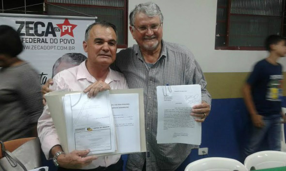 Vereador Anilton Prego com o deputado federal, Zeca do PTFoto: Divulgação