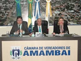 Mesa diretora da Câmara de Vereadores de Amambai / Foto: Arquivo/Moreira Produções