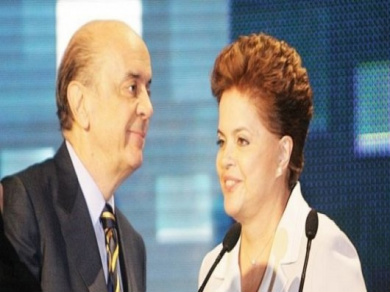 Debate de hoje na TV será 'duelo' de Dilma e Serra Debate de hoje na TV será 'duelo' de Dilma e Serra